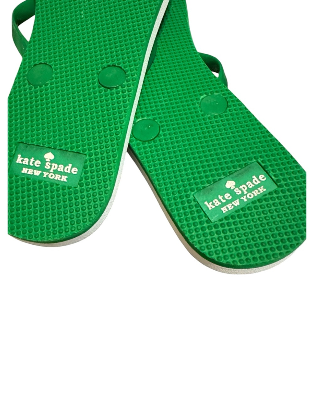Kate Spade New Bright Green Flat Flip Flop Sandal 8 - Picture 3 of 9